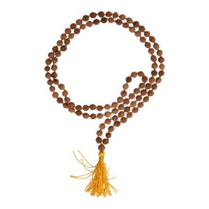 Rudraksha Mala 108 Beads Gale me pahnne ke liye chhote dane ki Sidh Abhimantrit