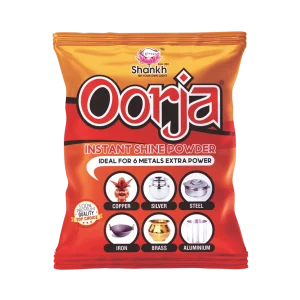 Oorja Instant Shine Powder for Metal Utensils & Pooja Items | Cleans Copper, Brass, Silver, Steel, Iron, Aluminum