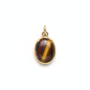 Natural Tiger Eye Stone Locket Pendant