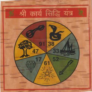 Powerful Karya Siddhi Yantra on Bhojpatra | Quick Fulfillment of All Desires 6*6 inch