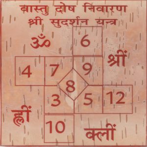 Powerful Sudarshan Yantra on Bhojpatra | Clears Vastu Defects and Wards off Evil 6*6 inch