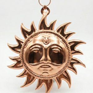 Copper Plated Sun Wall Hanging for Home & Office – Vastu Correction Item for Good Luck (4 inch)