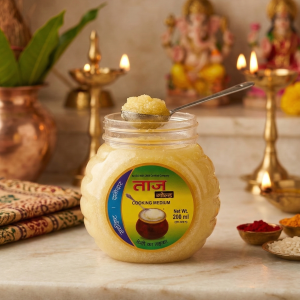 Taj Gold Premium Ghee (200ml) – Traditional Danedar Quality Puja Pupose