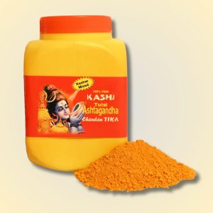 Kashi Tulsi Ashtagandha Chandan Tika - 100% Pure Keshar Mixed Sandalwood Powder for Puja (500g)