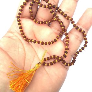5 Mukhi Rudraksha Mala (2mm, 108+1 Beads) - Smallest Size Natural Panchmukhi Rudraksh Mala