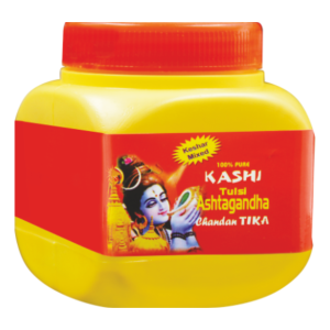 Kashi Tulsi Ashtagandha Chandan Tika - 100% Pure Keshar Mixed Sandalwood Powder for Puja (250 gram)