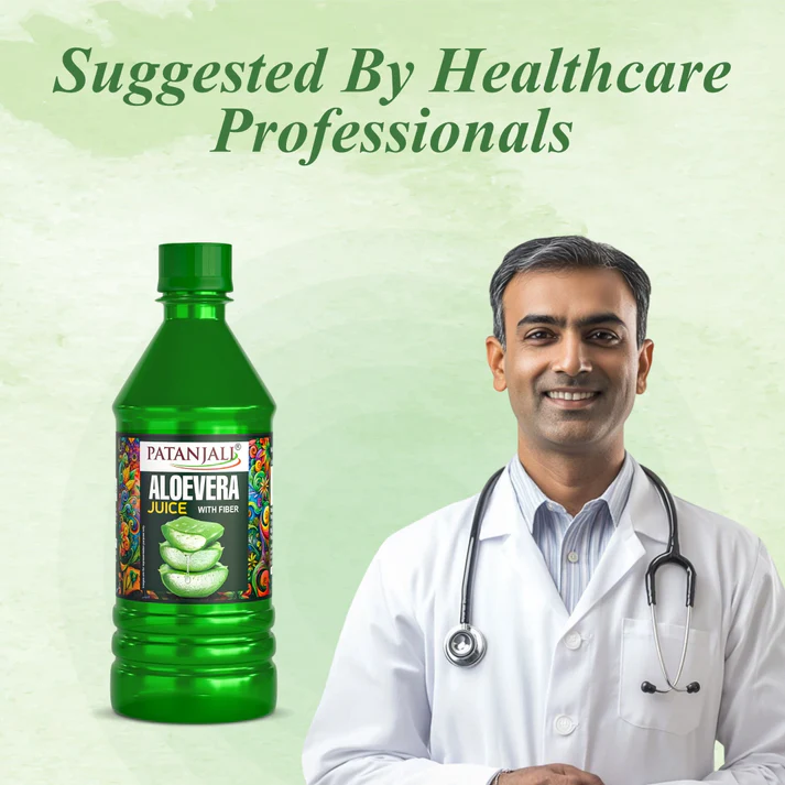 Patanjali Aloevera Juice with Fiber – 1L | Natural Digestive Health & Immunity Booster - Image 3